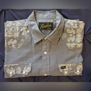 Howler Brothers “Bandana” Crosscut Deluxe Snap Shirt.  Size L